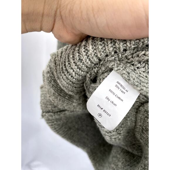 ATM Gray Chunky Knit Cardigan Sweater - Picture 4 of 4